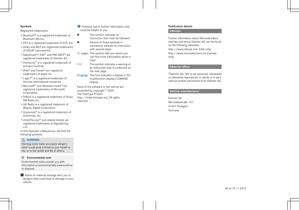 Mercedes-Benz C-Sedan 2014 Owners Manual User Manual | Page 2 / 362