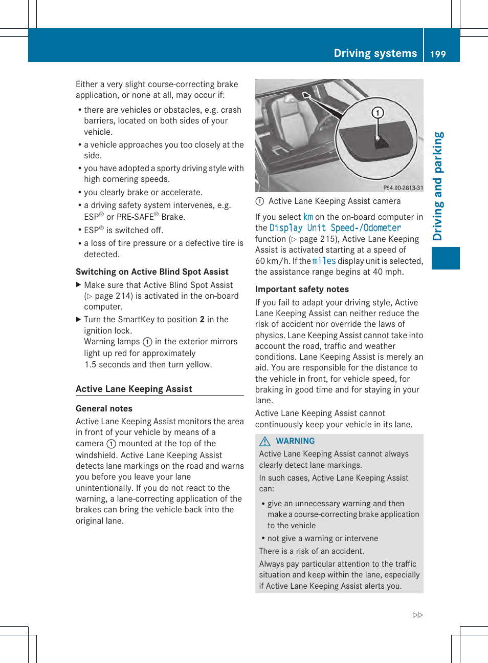 Driving and parking, Driving systems | Mercedes-Benz C-Sedan 2014 Owners Manual User Manual | Page 201 / 362