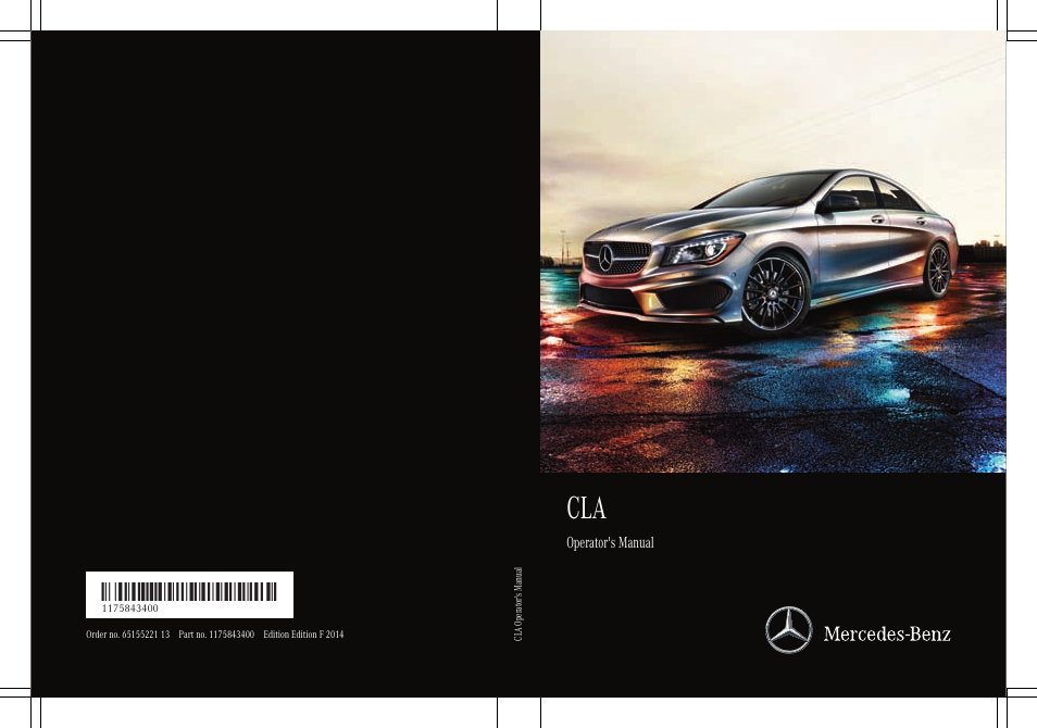 Mercedes-Benz CLA-Class 2014 Owners Manual User Manual | 358 pages
