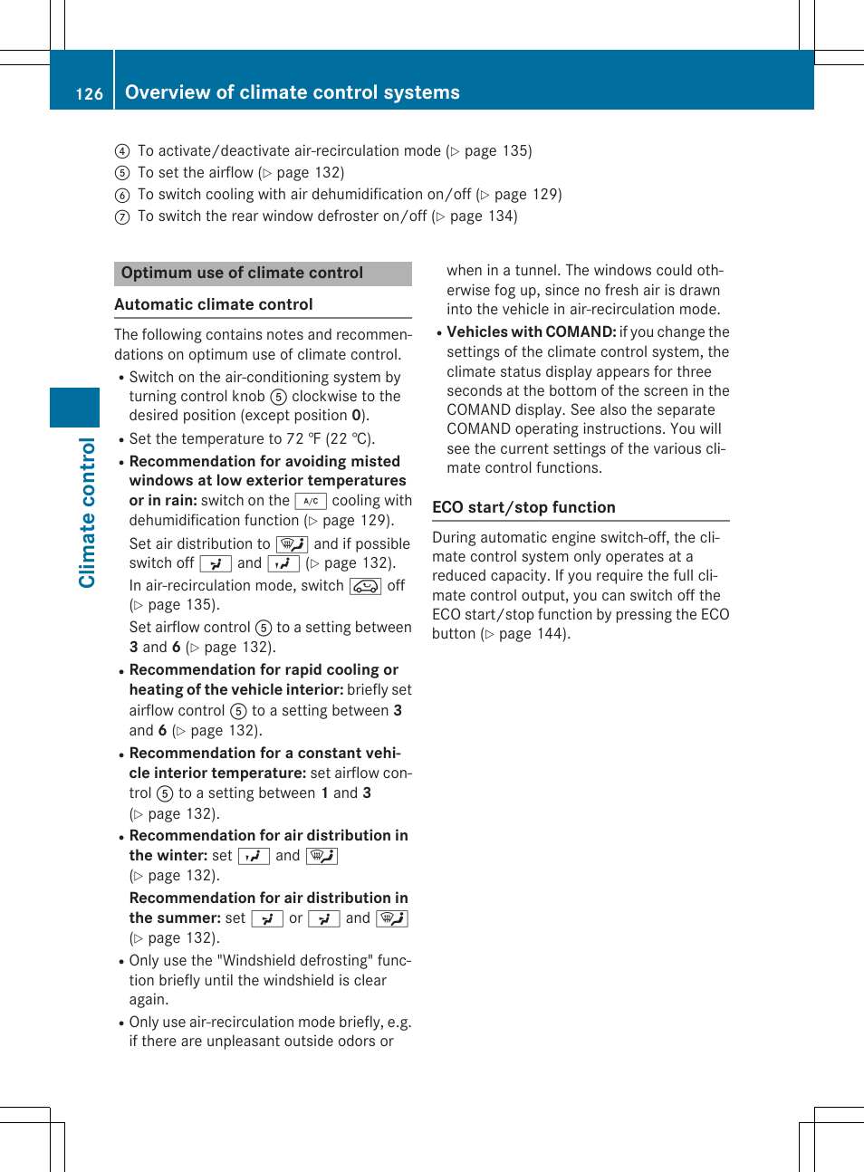 Climate control, Overview of climate control systems | Mercedes-Benz CLA-Class 2014 Owners Manual User Manual | Page 128 / 358