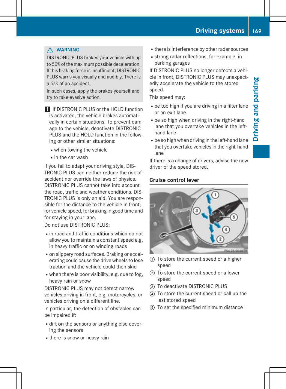 Drivi ng and parking, Driving systems | Mercedes-Benz CLA-Class 2014 Owners Manual User Manual | Page 171 / 358