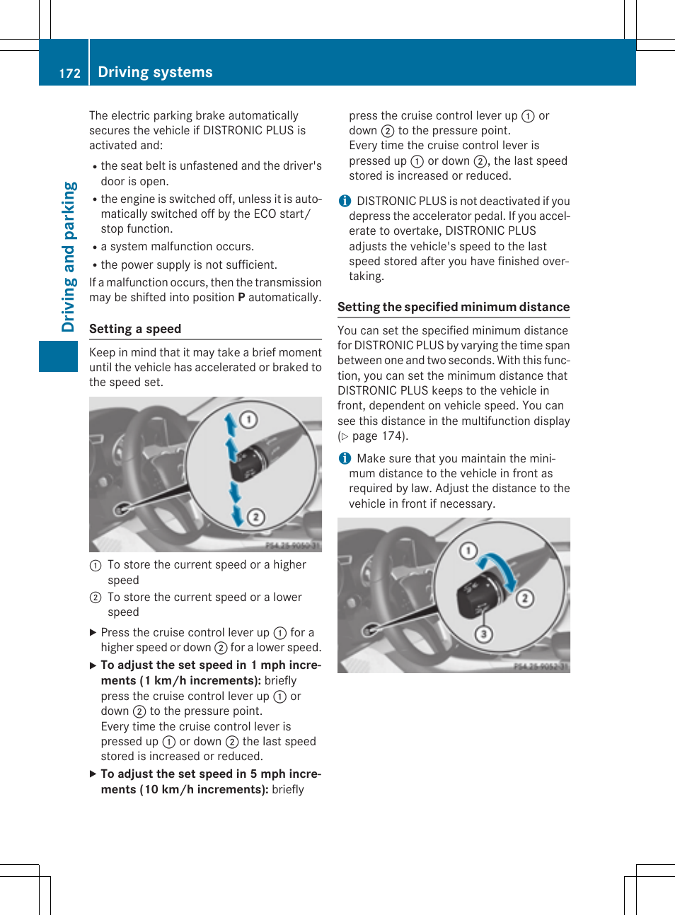 Driving and parking, Driving systems | Mercedes-Benz CLA-Class 2014 Owners Manual User Manual | Page 174 / 358