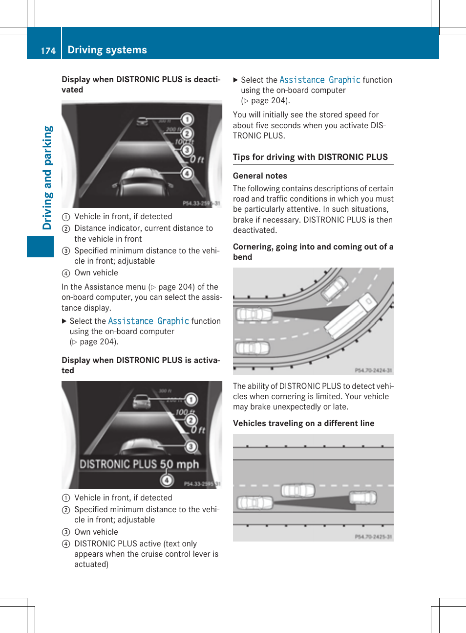 Dr ivi ng an d parki ng, Driving systems | Mercedes-Benz CLA-Class 2014 Owners Manual User Manual | Page 176 / 358