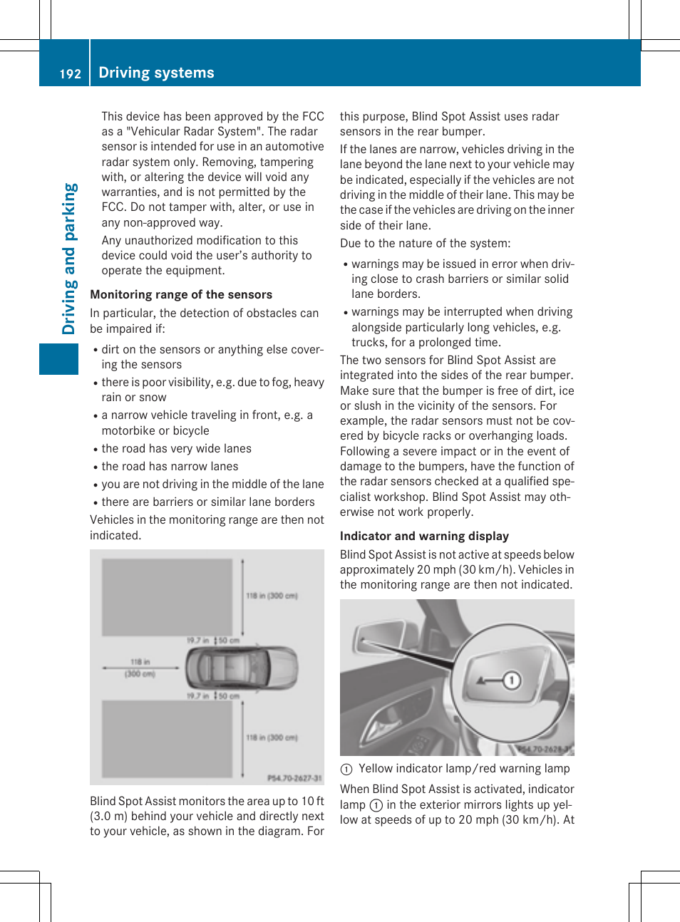 Dri vi ng and parkin g, Driving systems | Mercedes-Benz CLA-Class 2014 Owners Manual User Manual | Page 194 / 358