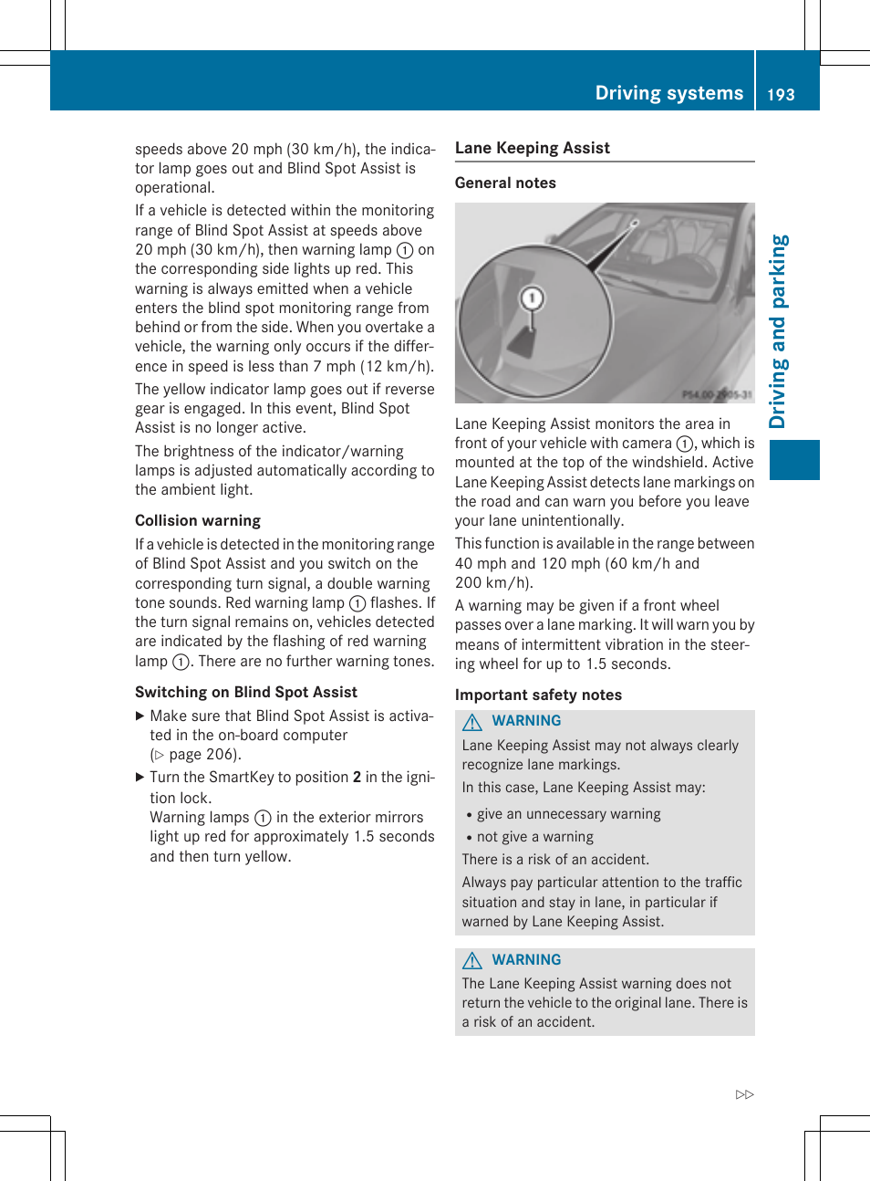 Driving and parking, Driving systems | Mercedes-Benz CLA-Class 2014 Owners Manual User Manual | Page 195 / 358