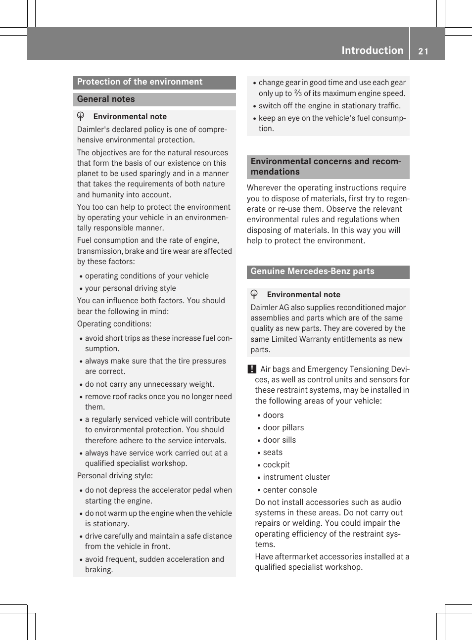 Introduction | Mercedes-Benz CLA-Class 2014 Owners Manual User Manual | Page 23 / 358