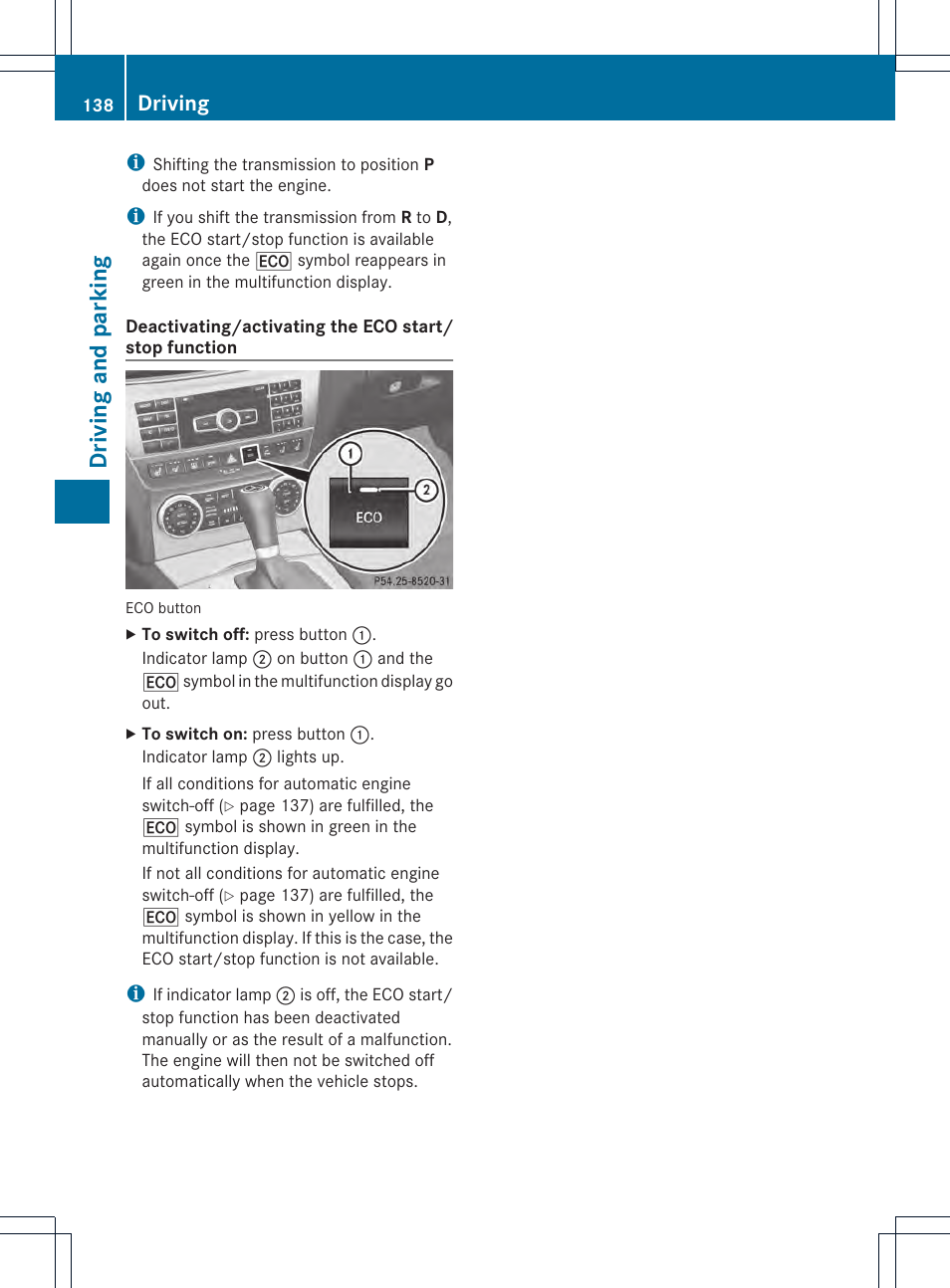 Driving and parking, Driving | Mercedes-Benz C-Coupe 2013 Owners Manual User Manual | Page 140 / 350