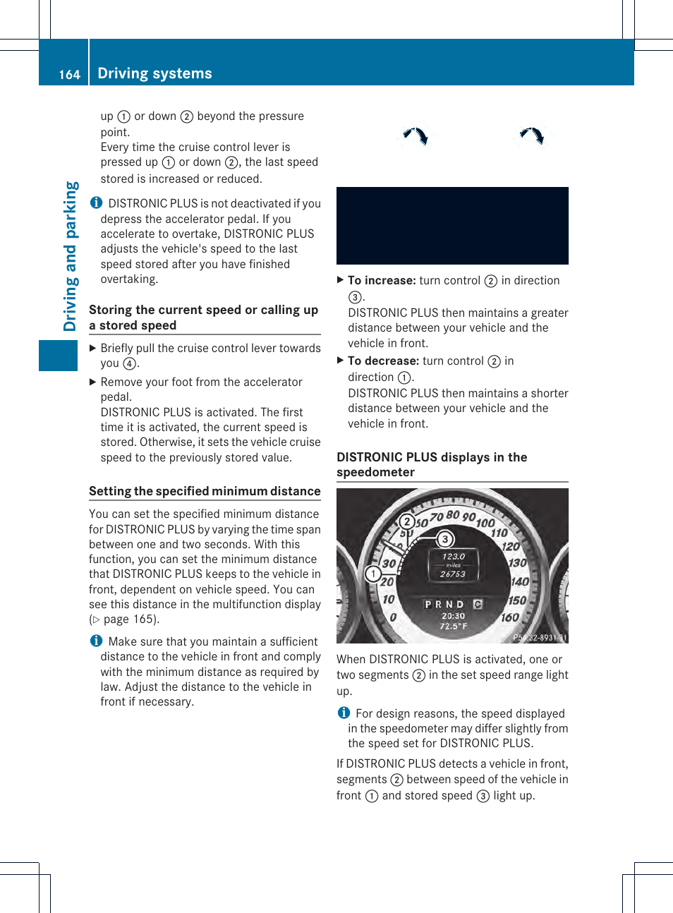 Driving and parking, Driving systems | Mercedes-Benz C-Coupe 2013 Owners Manual User Manual | Page 166 / 350