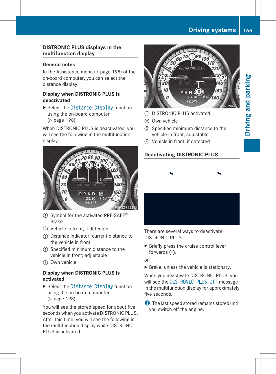 Driving and parking, Driving systems | Mercedes-Benz C-Coupe 2013 Owners Manual User Manual | Page 167 / 350