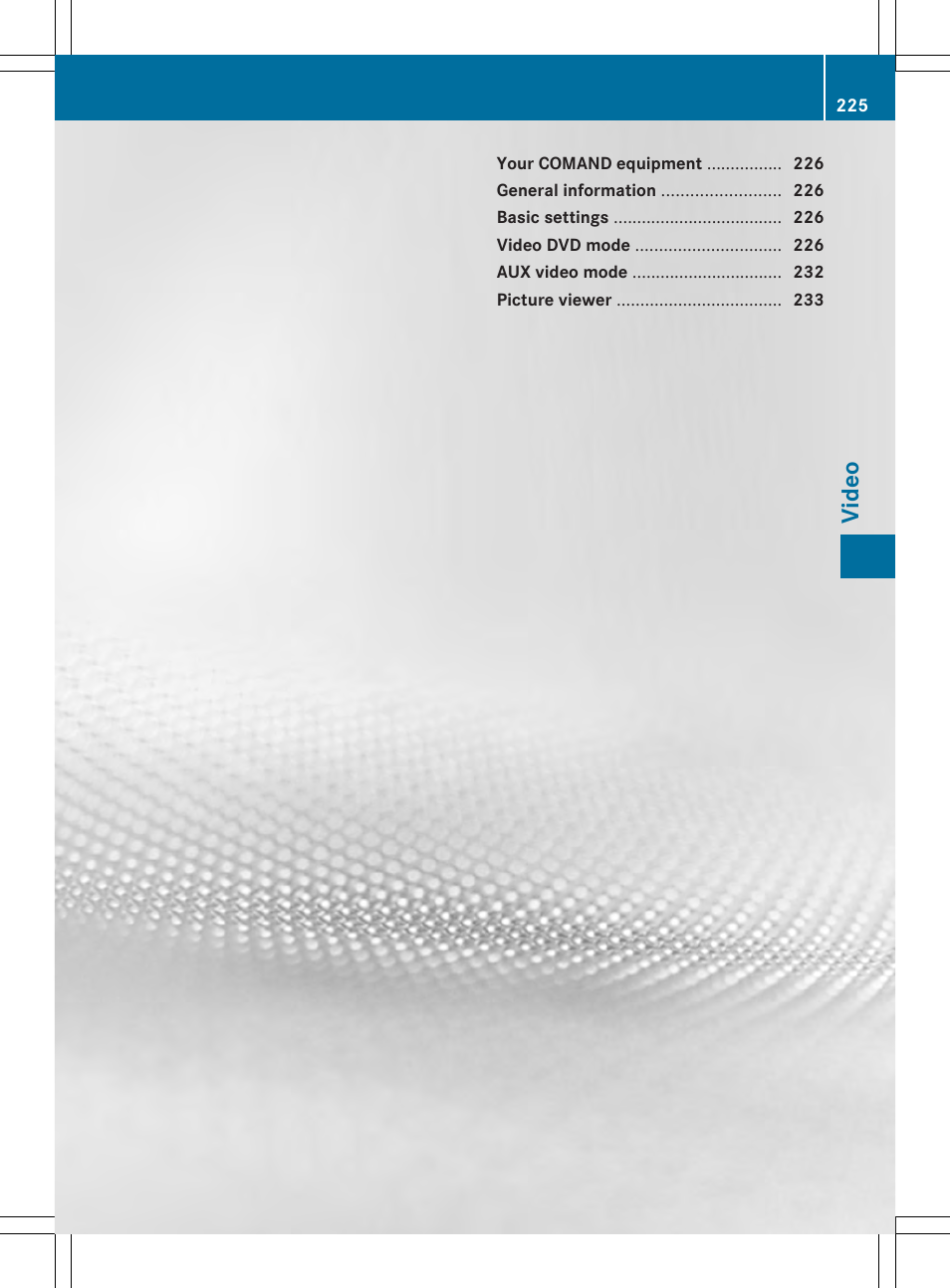 Video | Mercedes-Benz SLS-Class 2013 COMAND Manual User Manual | Page 227 / 274