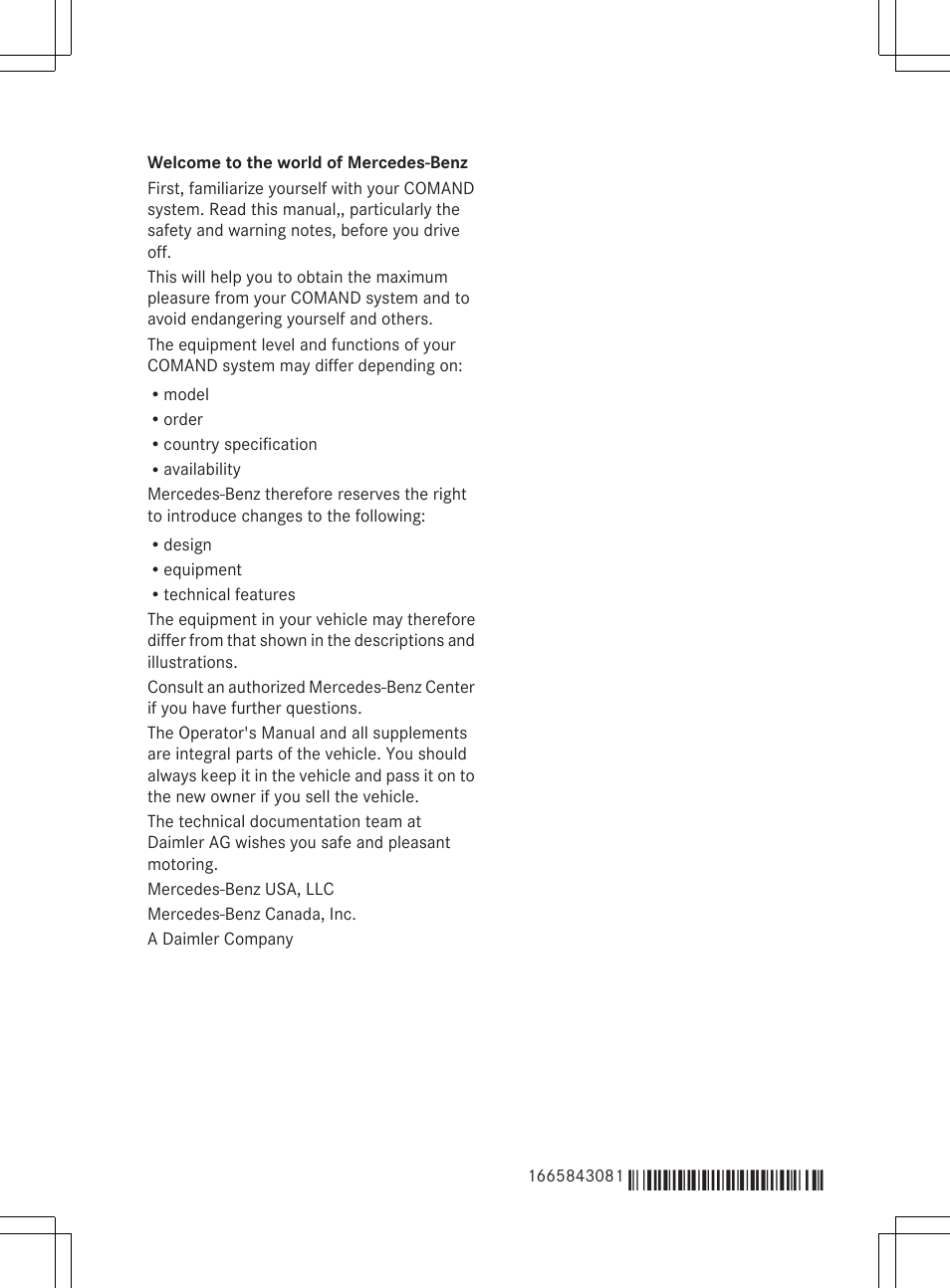 6515694513_buchblock | Mercedes-Benz SLS-Class 2013 COMAND Manual User Manual | Page 3 / 274