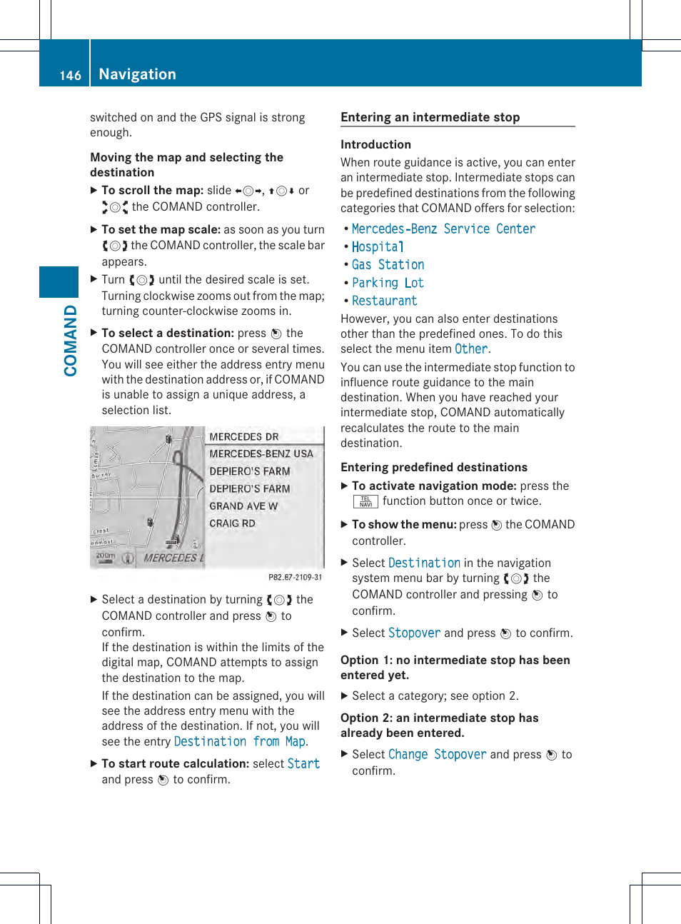 Comand, Navigation | Mercedes-Benz CL-Class 2013 Owners Manual User Manual | Page 148 / 494