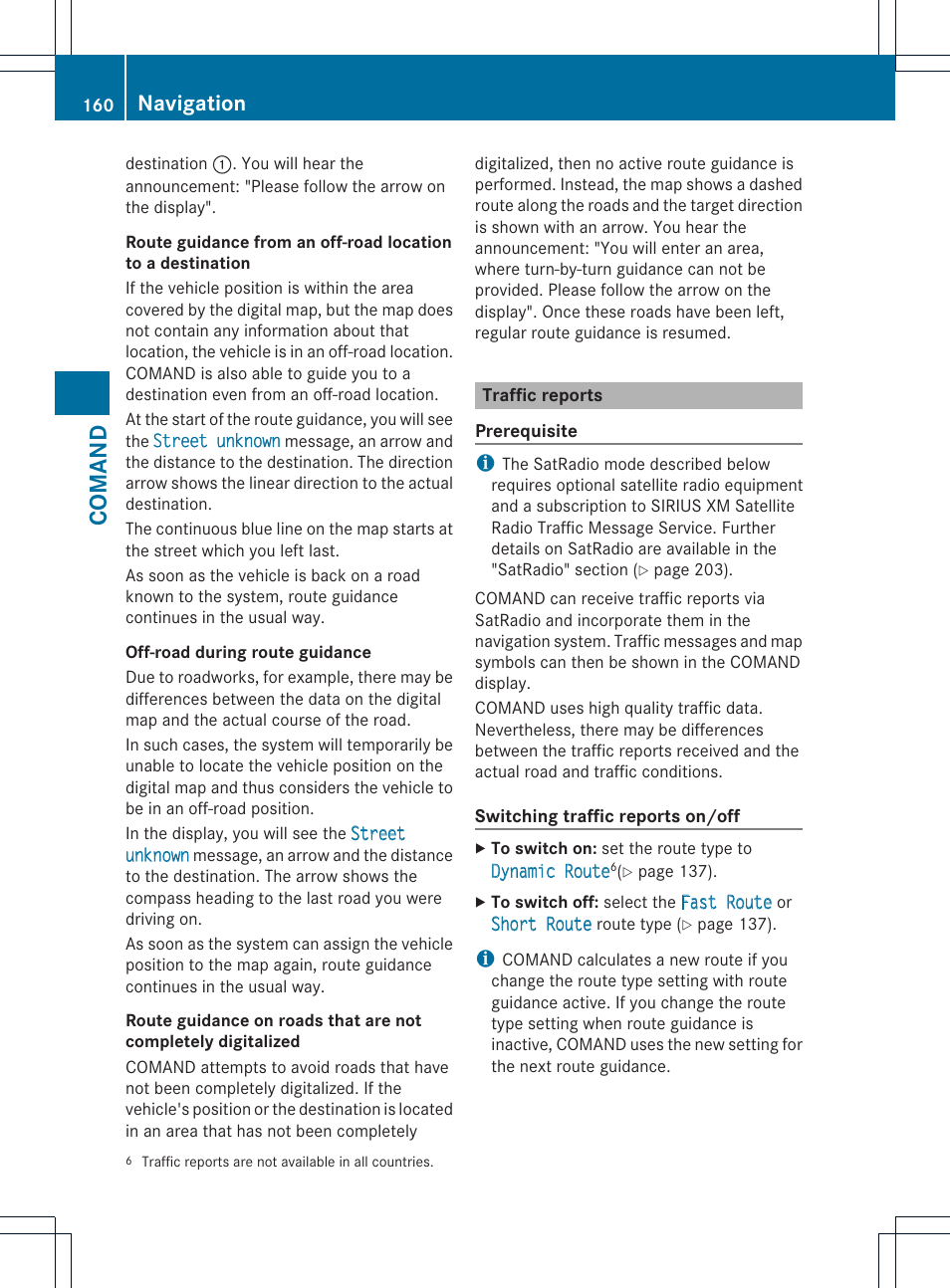 Comand, Navigation | Mercedes-Benz CL-Class 2013 Owners Manual User Manual | Page 162 / 494