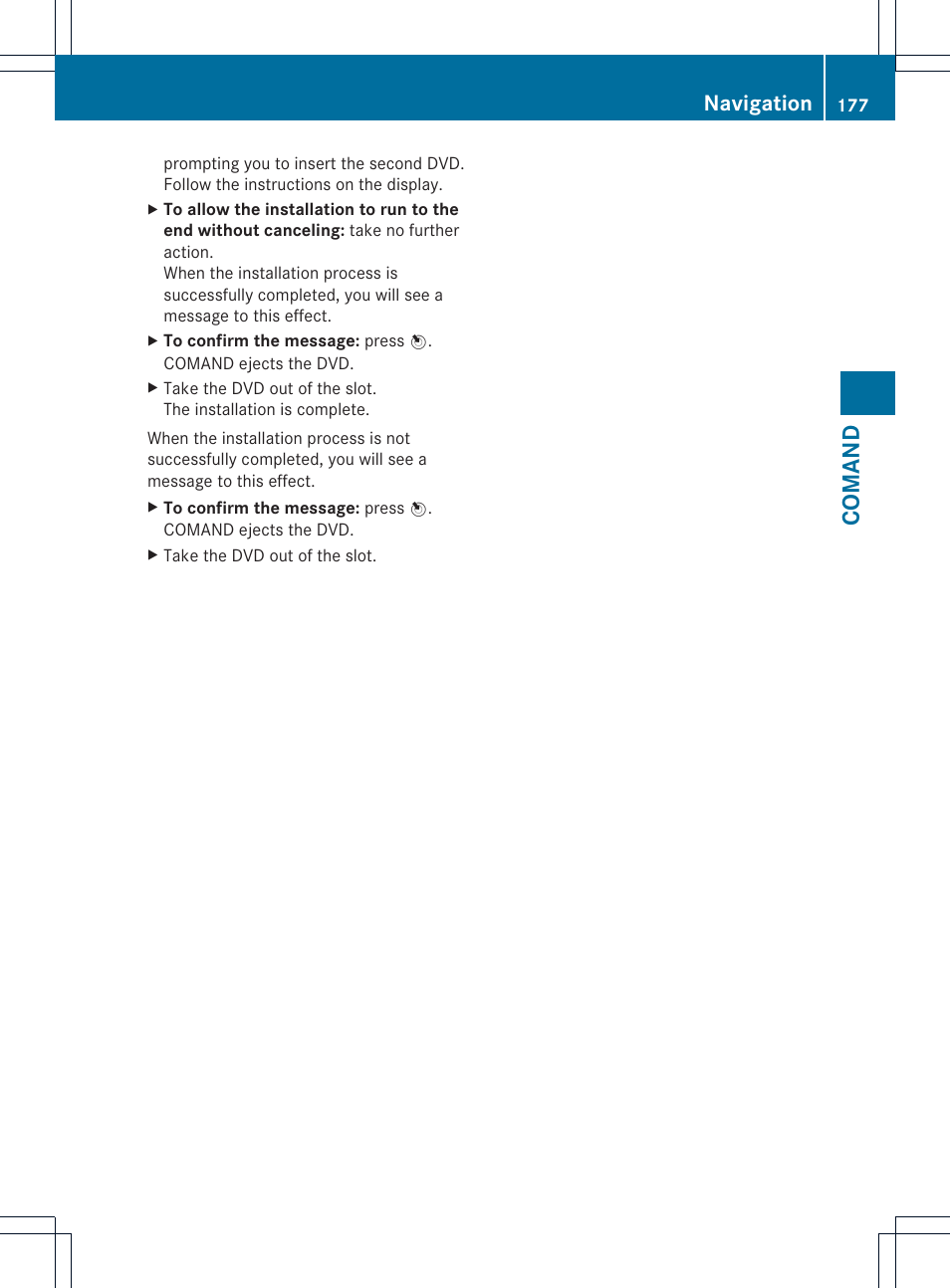 Comand, Navigation | Mercedes-Benz CL-Class 2013 Owners Manual User Manual | Page 179 / 494