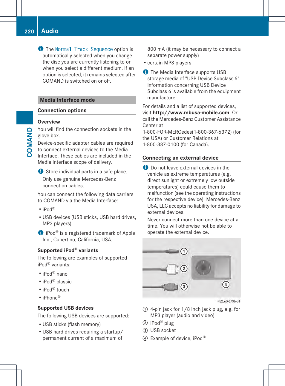 Comand, Audio | Mercedes-Benz CL-Class 2013 Owners Manual User Manual | Page 222 / 494