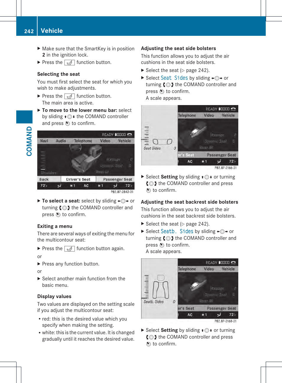 Comand, Vehicle | Mercedes-Benz CL-Class 2013 Owners Manual User Manual | Page 244 / 494