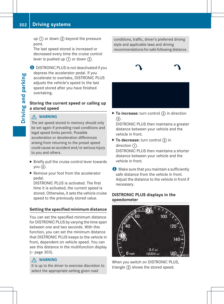 Driving and parking, Driving systems | Mercedes-Benz CL-Class 2013 Owners Manual User Manual | Page 304 / 494
