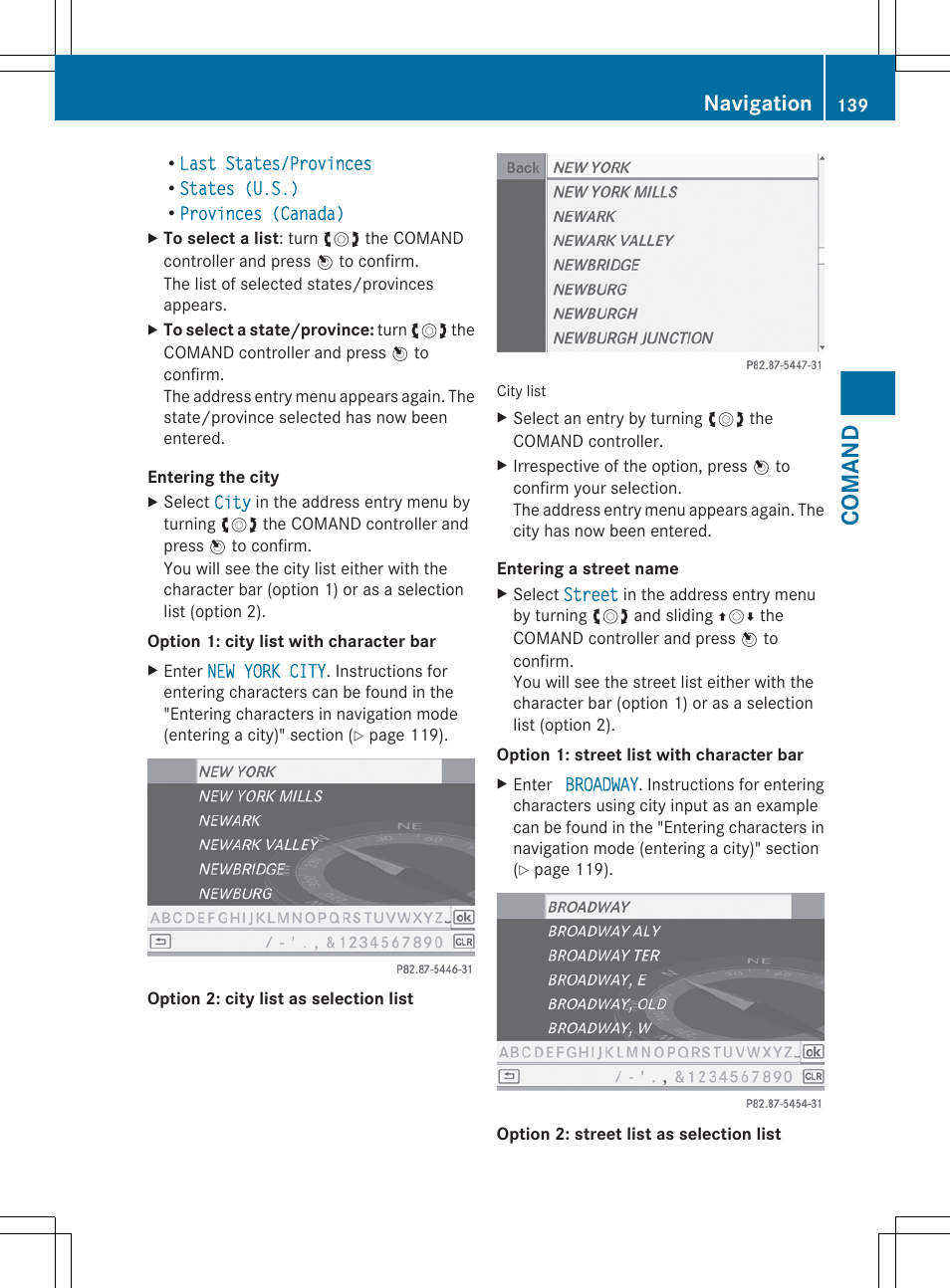 Comand, Navigation | Mercedes-Benz CL-Class 2012 User Manual | Page 141 / 488