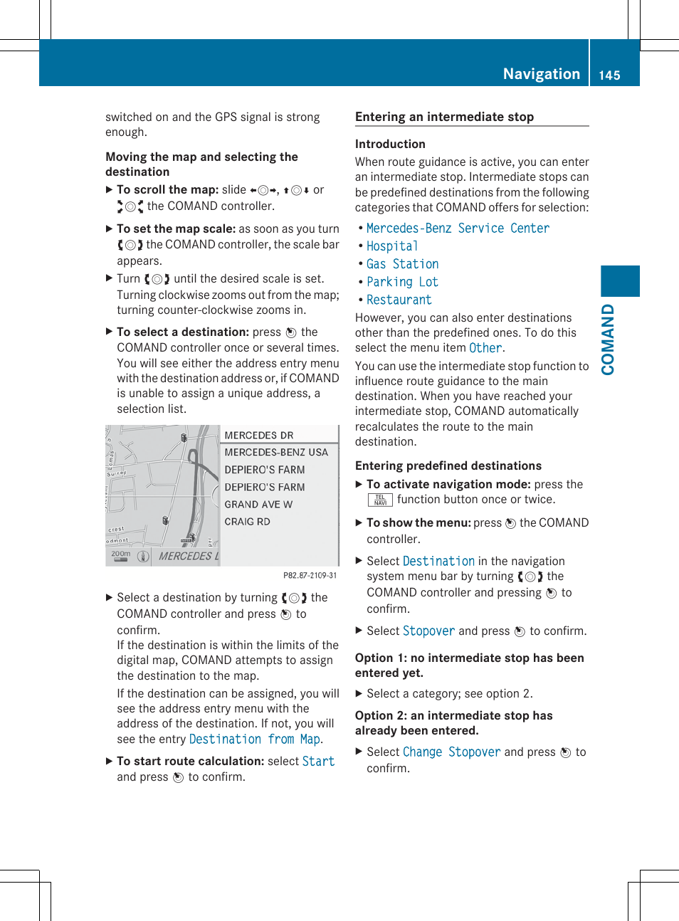 Comand, Navigation | Mercedes-Benz CL-Class 2012 User Manual | Page 147 / 488