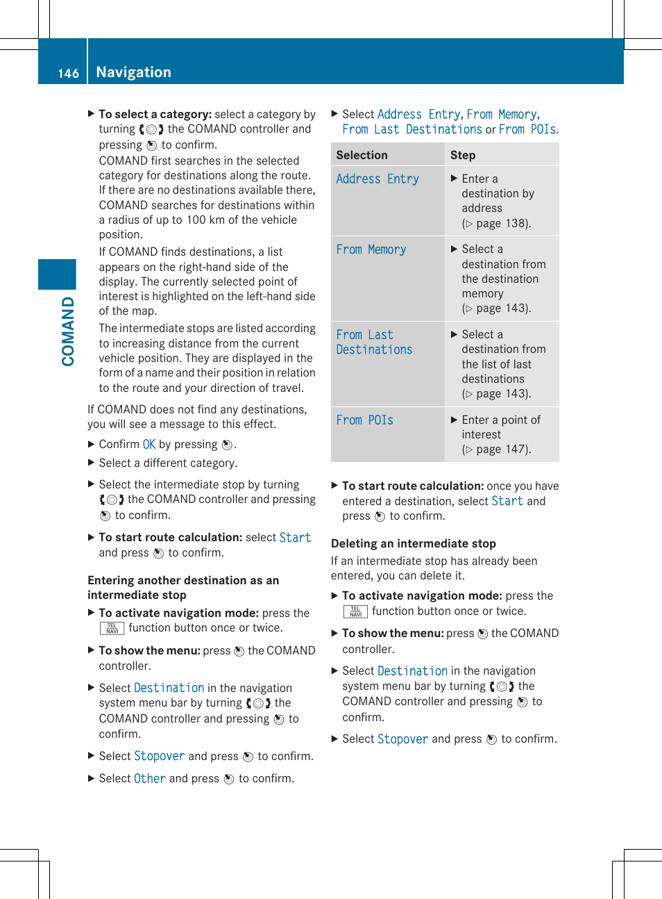 Comand, Navigation | Mercedes-Benz CL-Class 2012 User Manual | Page 148 / 488