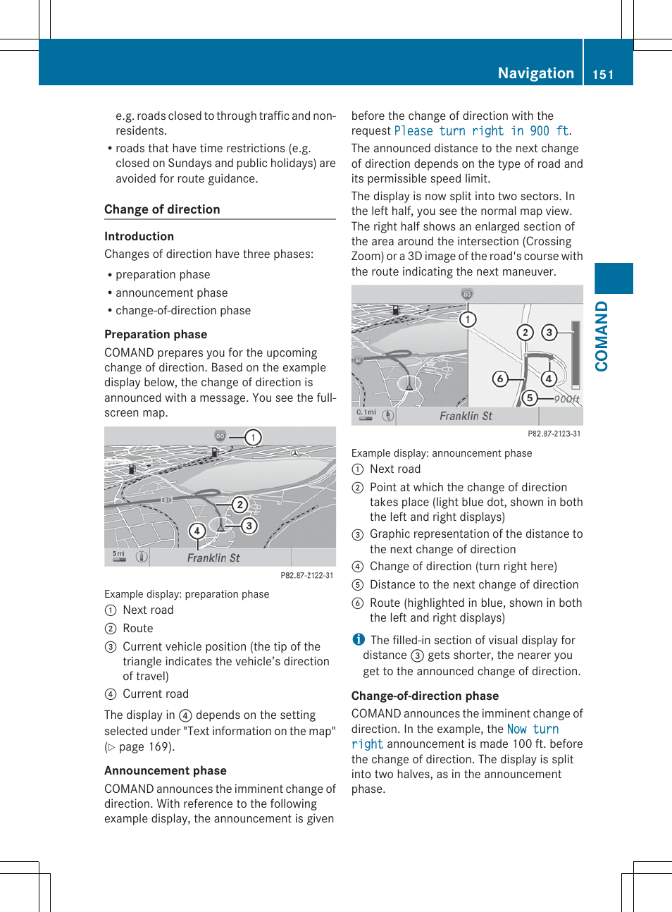 Comand, Navigation | Mercedes-Benz CL-Class 2012 User Manual | Page 153 / 488