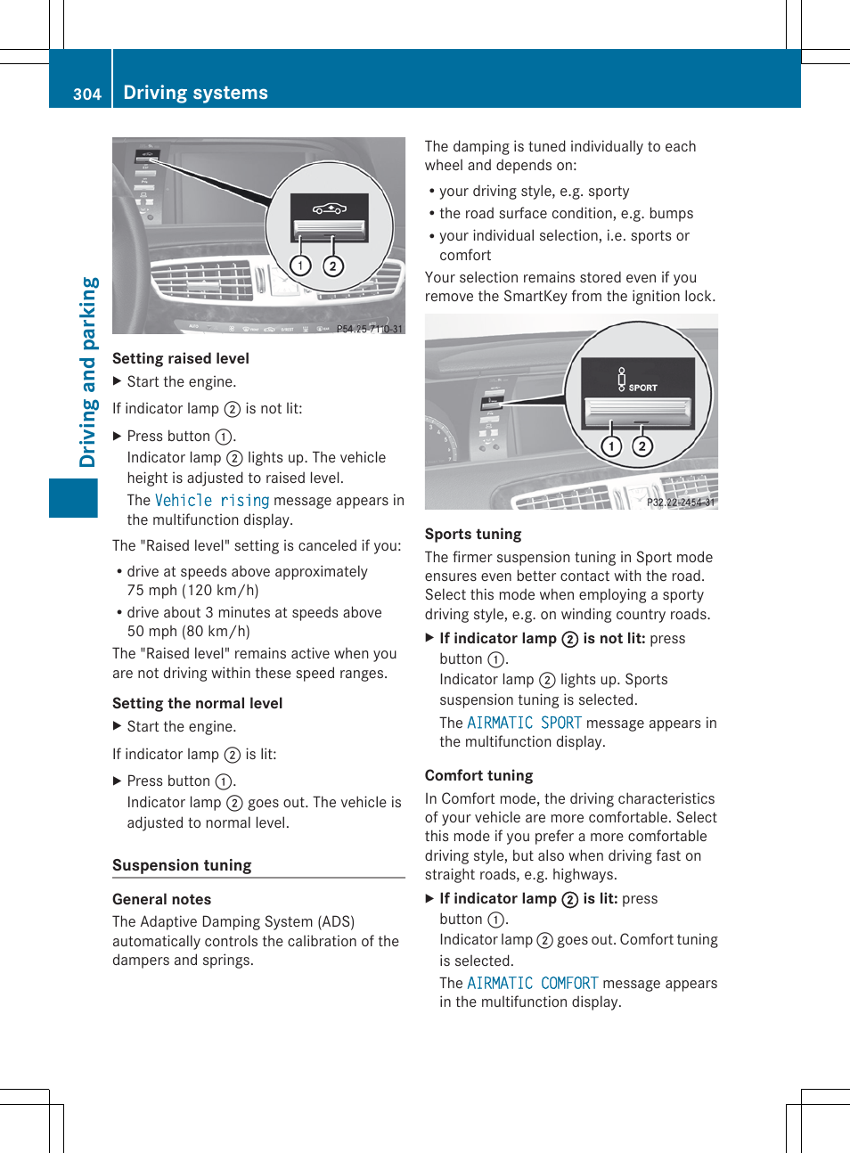 Driving and parking, Driving systems | Mercedes-Benz CL-Class 2012 User Manual | Page 306 / 488