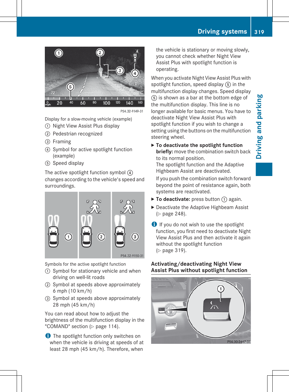 Driving and parking, Driving systems | Mercedes-Benz CL-Class 2012 User Manual | Page 321 / 488