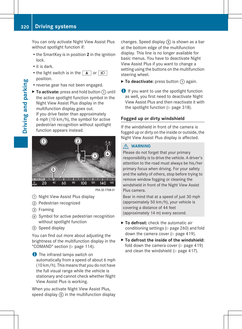 Driving and parking, Driving systems | Mercedes-Benz CL-Class 2012 User Manual | Page 322 / 488
