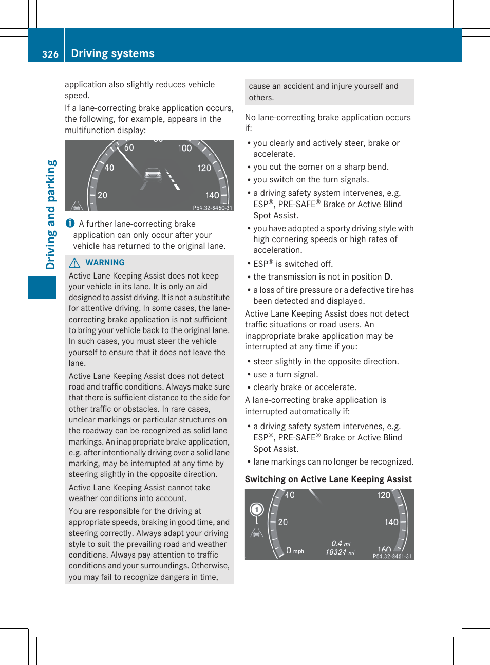 Driving and parking, Driving systems | Mercedes-Benz CL-Class 2012 User Manual | Page 328 / 488