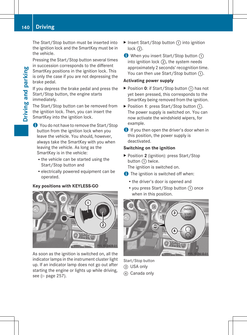 Driving and parking, Driving | Mercedes-Benz CLS-Class 2013 Owners Manual User Manual | Page 142 / 376