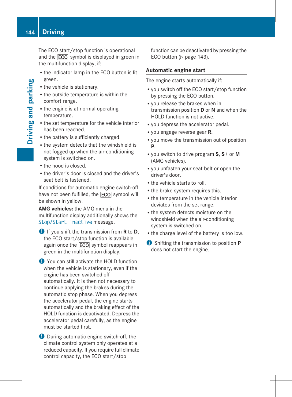 Driving and parking, Driving | Mercedes-Benz CLS-Class 2013 Owners Manual User Manual | Page 146 / 376