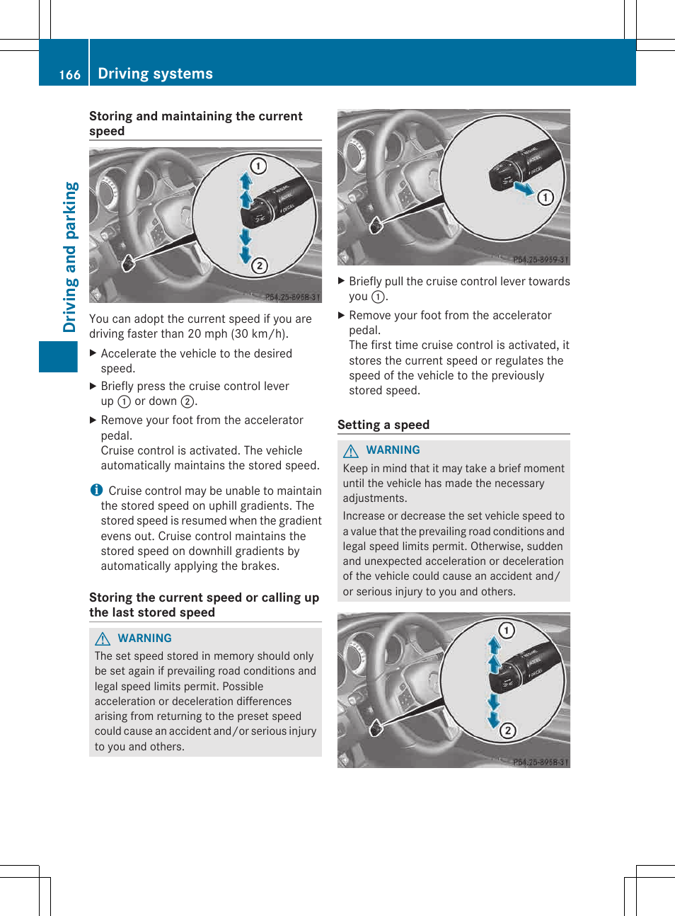 Driving and parking, Driving systems | Mercedes-Benz CLS-Class 2013 Owners Manual User Manual | Page 168 / 376