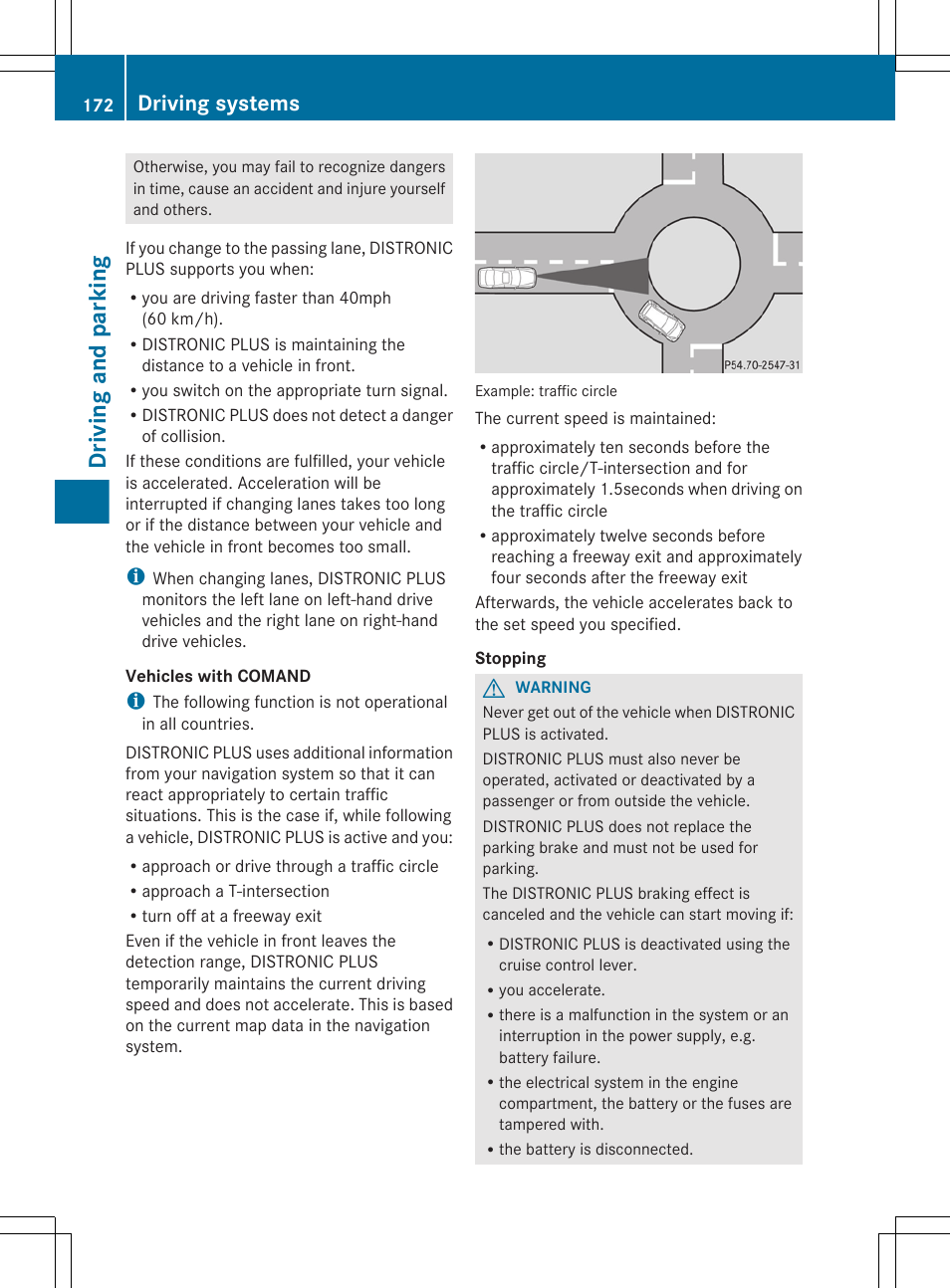 Driving and parking, Driving systems | Mercedes-Benz CLS-Class 2013 Owners Manual User Manual | Page 174 / 376