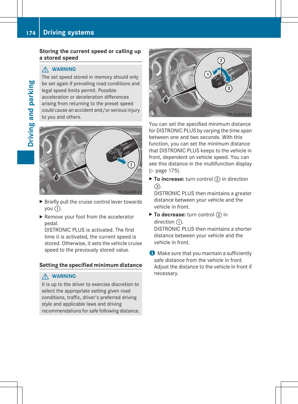 Driving and parking, Driving systems | Mercedes-Benz CLS-Class 2013 Owners Manual User Manual | Page 176 / 376