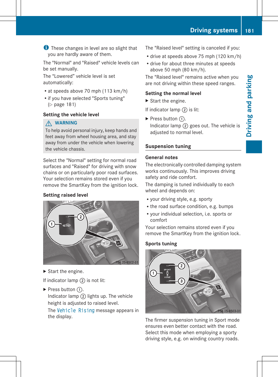 Driving and parking, Driving systems | Mercedes-Benz CLS-Class 2013 Owners Manual User Manual | Page 183 / 376