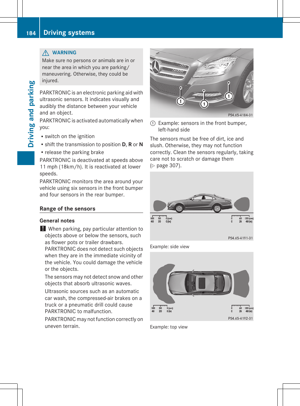 Driving and parking, Driving systems | Mercedes-Benz CLS-Class 2013 Owners Manual User Manual | Page 186 / 376