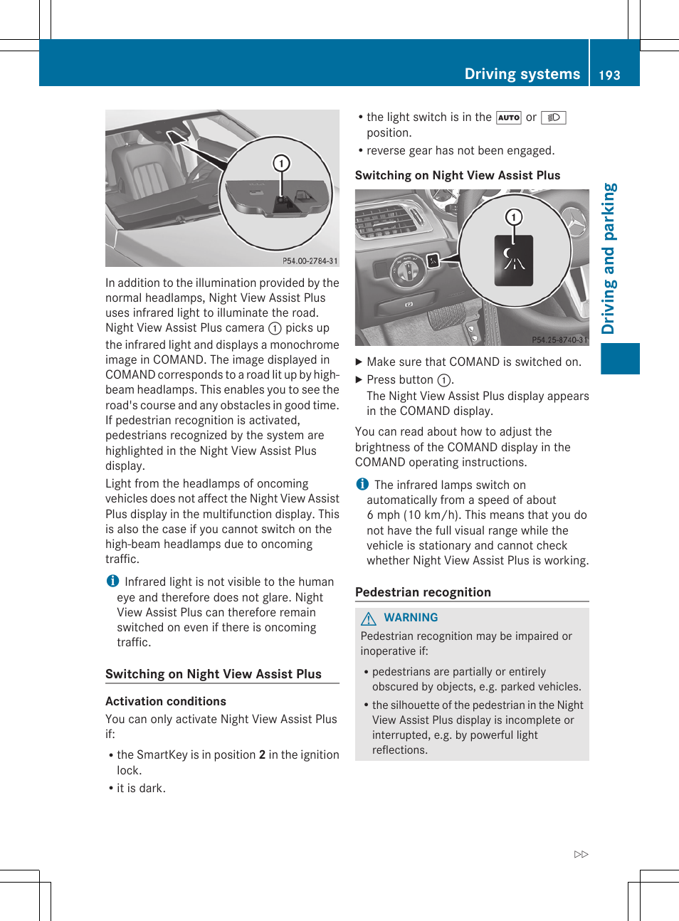 Driving and parking, Driving systems | Mercedes-Benz CLS-Class 2013 Owners Manual User Manual | Page 195 / 376