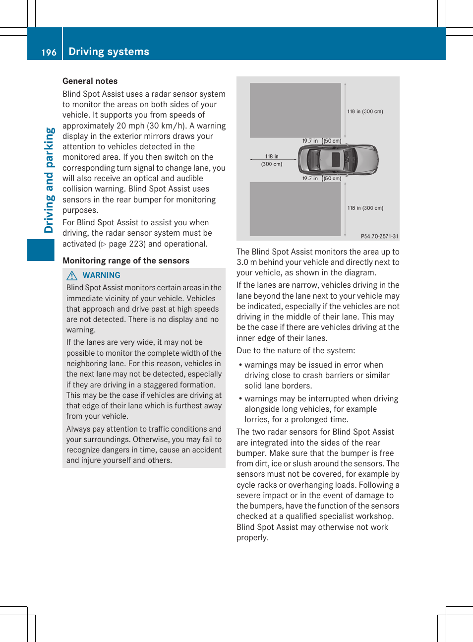 Driving and parking, Driving systems | Mercedes-Benz CLS-Class 2013 Owners Manual User Manual | Page 198 / 376