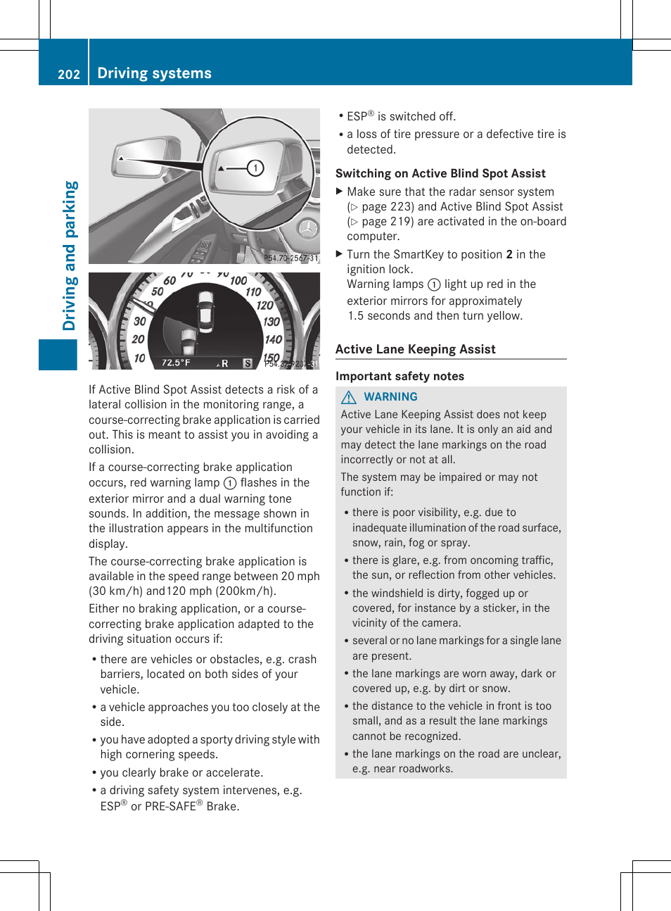 Driving and parking, Driving systems | Mercedes-Benz CLS-Class 2013 Owners Manual User Manual | Page 204 / 376