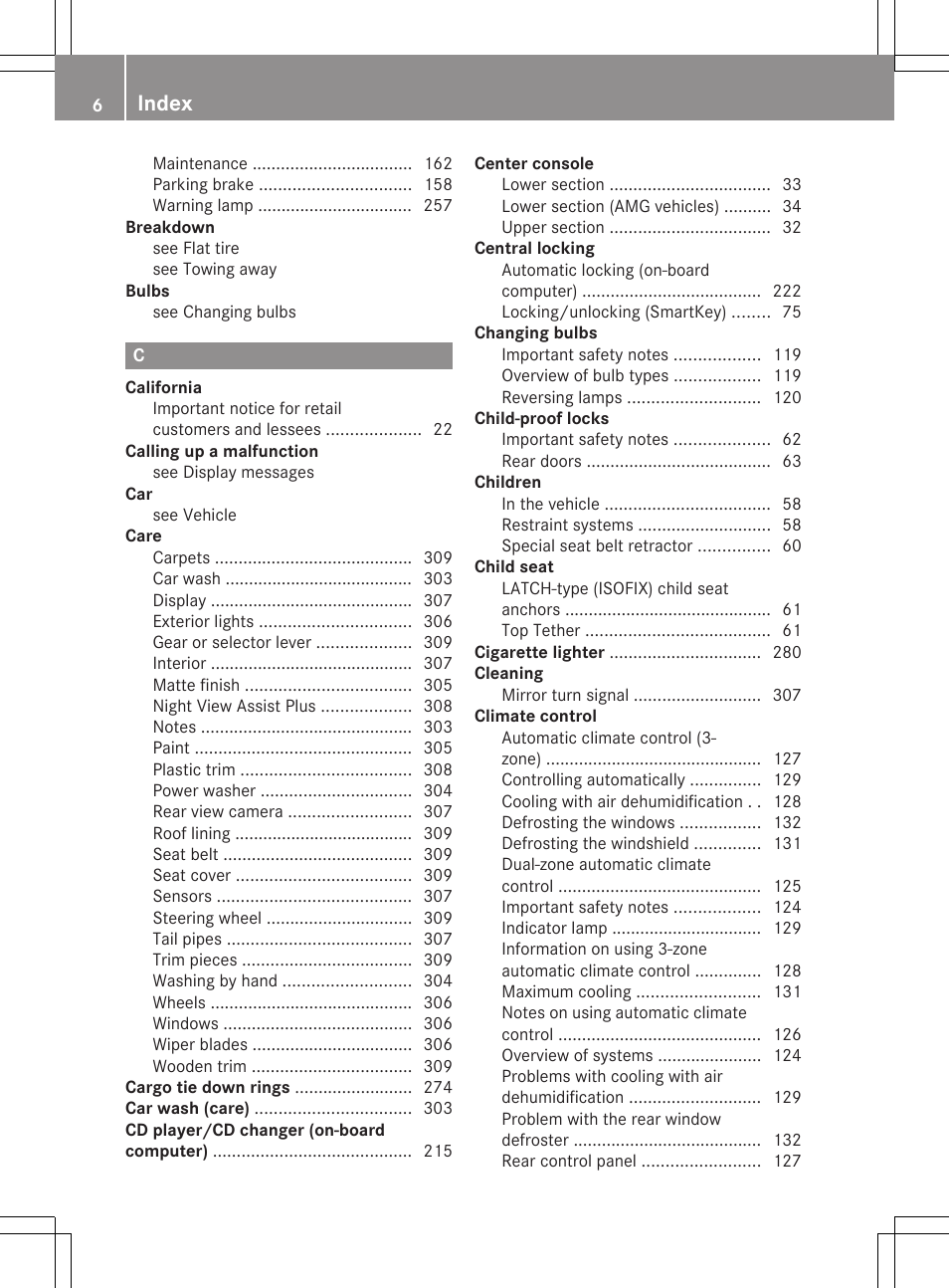Index | Mercedes-Benz CLS-Class 2013 Owners Manual User Manual | Page 8 / 376
