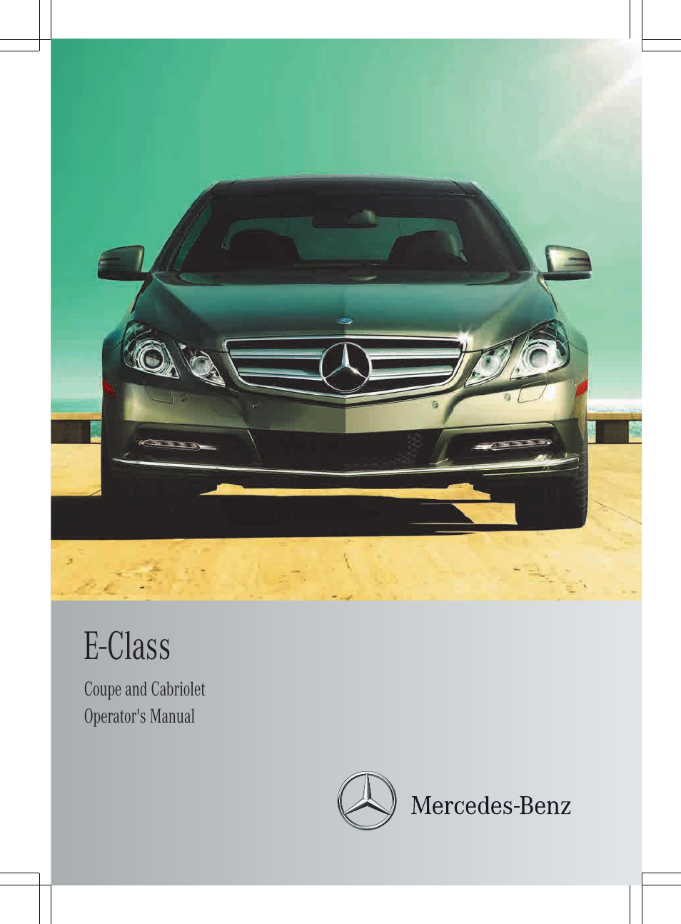 Mercedes-Benz E-Cab 2013 Owners Manual User Manual | 372 pages