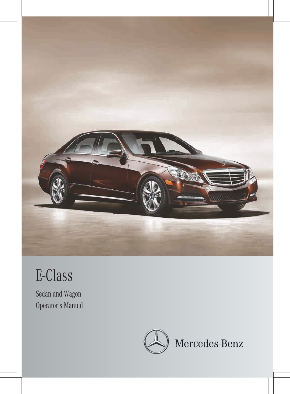 Mercedes-Benz E-Wagon 2013 Owners Manual User Manual | 420 pages