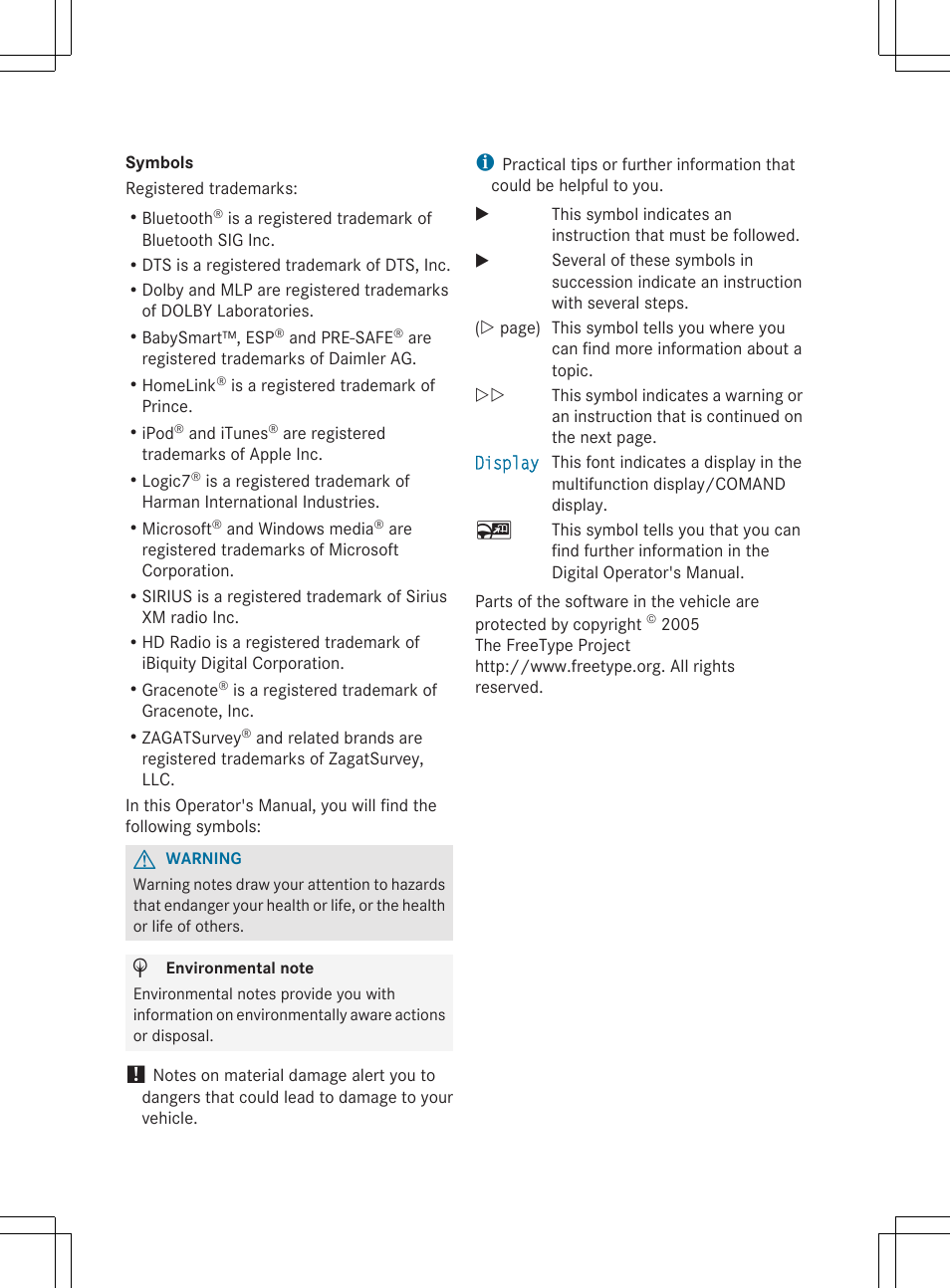 Mercedes-Benz E-Wagon 2013 Owners Manual User Manual | Page 2 / 420