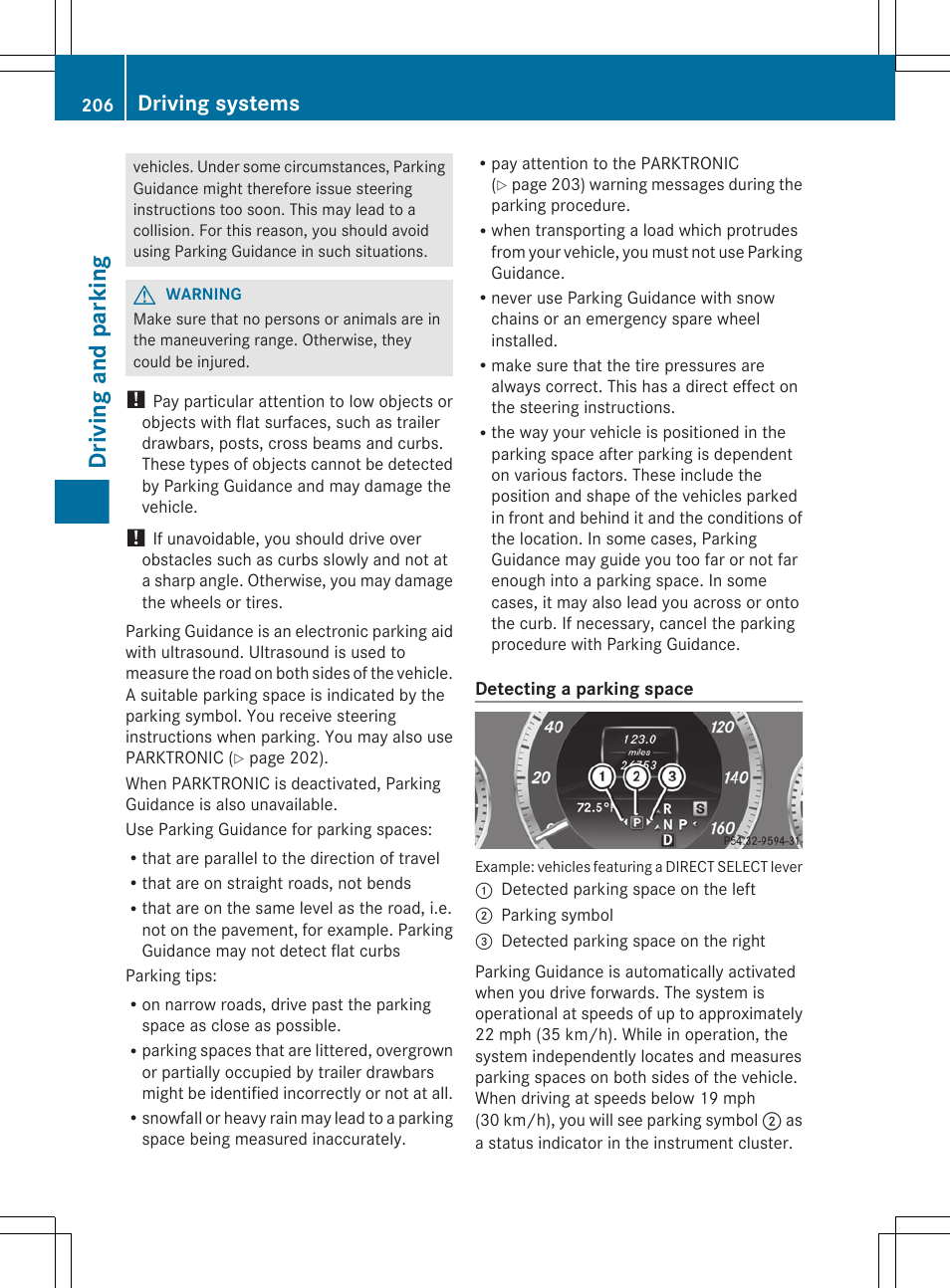 Driving and parking, Driving systems | Mercedes-Benz E-Wagon 2013 Owners Manual User Manual | Page 208 / 420