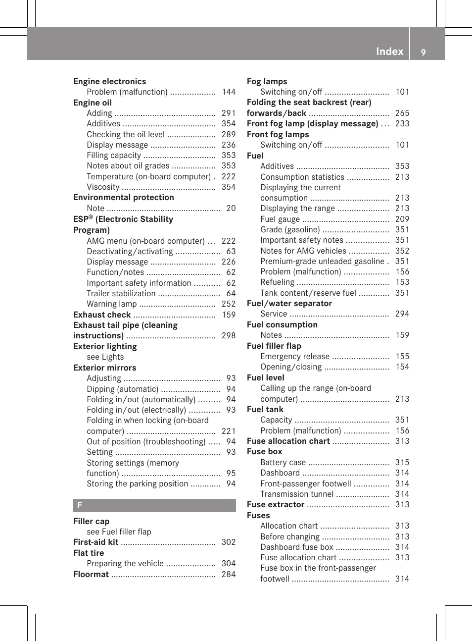 Index | Mercedes-Benz G-Class 2013 Owners Manual User Manual | Page 11 / 364