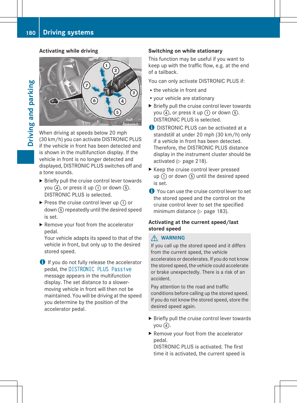 Driving and parking, Driving systems | Mercedes-Benz G-Class 2013 Owners Manual User Manual | Page 182 / 364