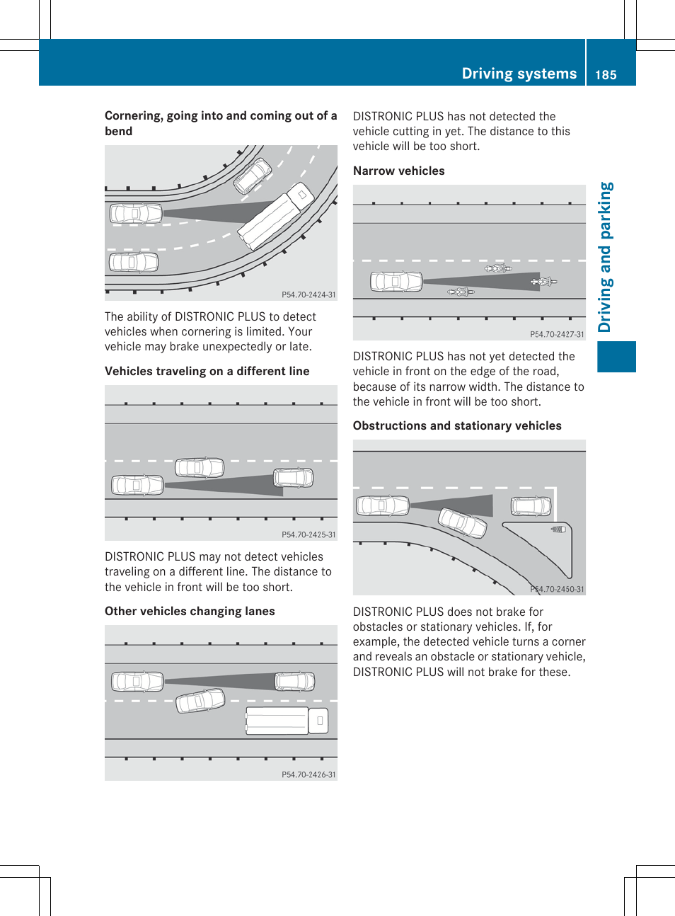 Driving and parking, Driving systems | Mercedes-Benz G-Class 2013 Owners Manual User Manual | Page 187 / 364