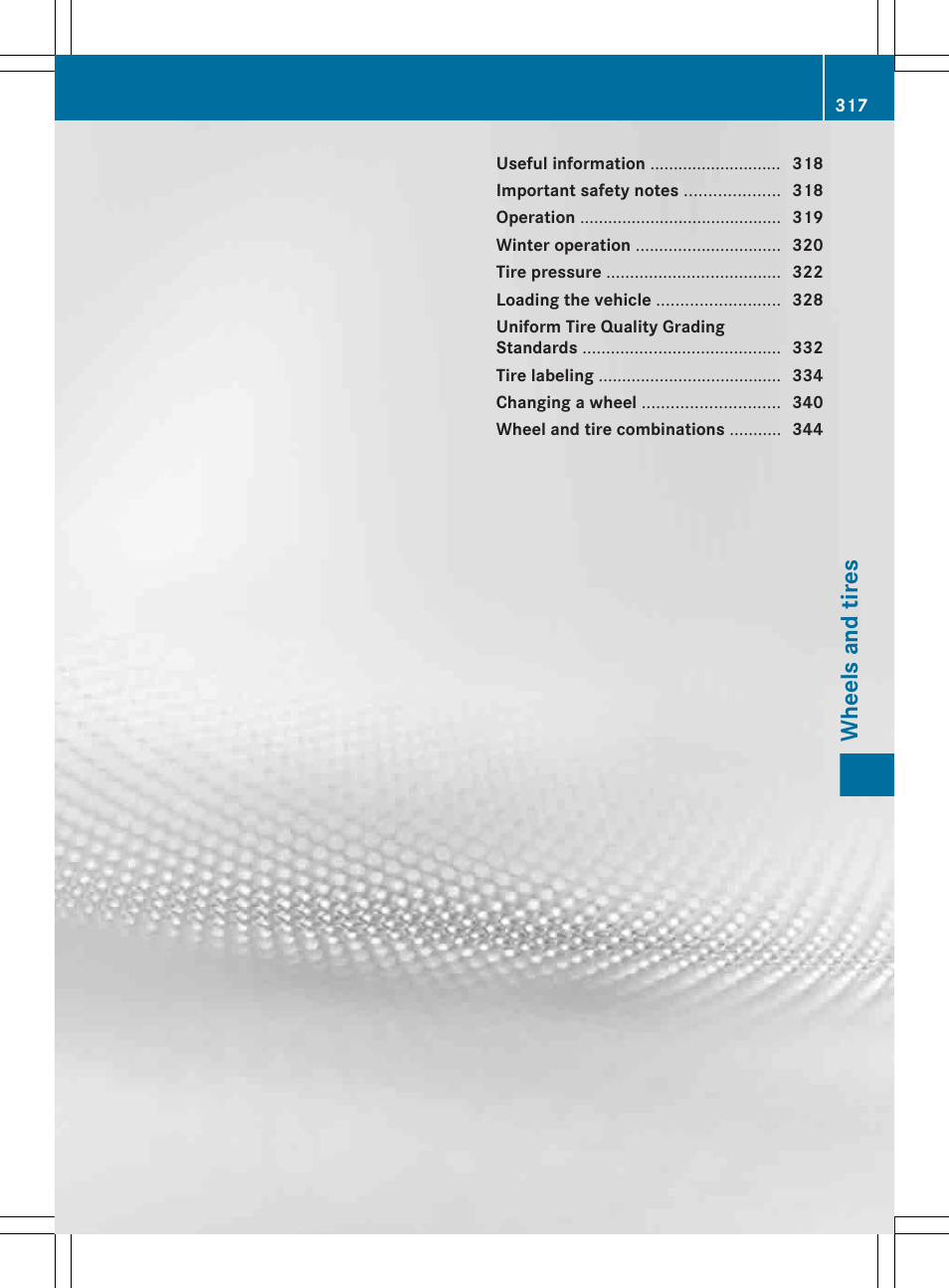 Wheels and tires | Mercedes-Benz G-Class 2013 Owners Manual User Manual | Page 319 / 364