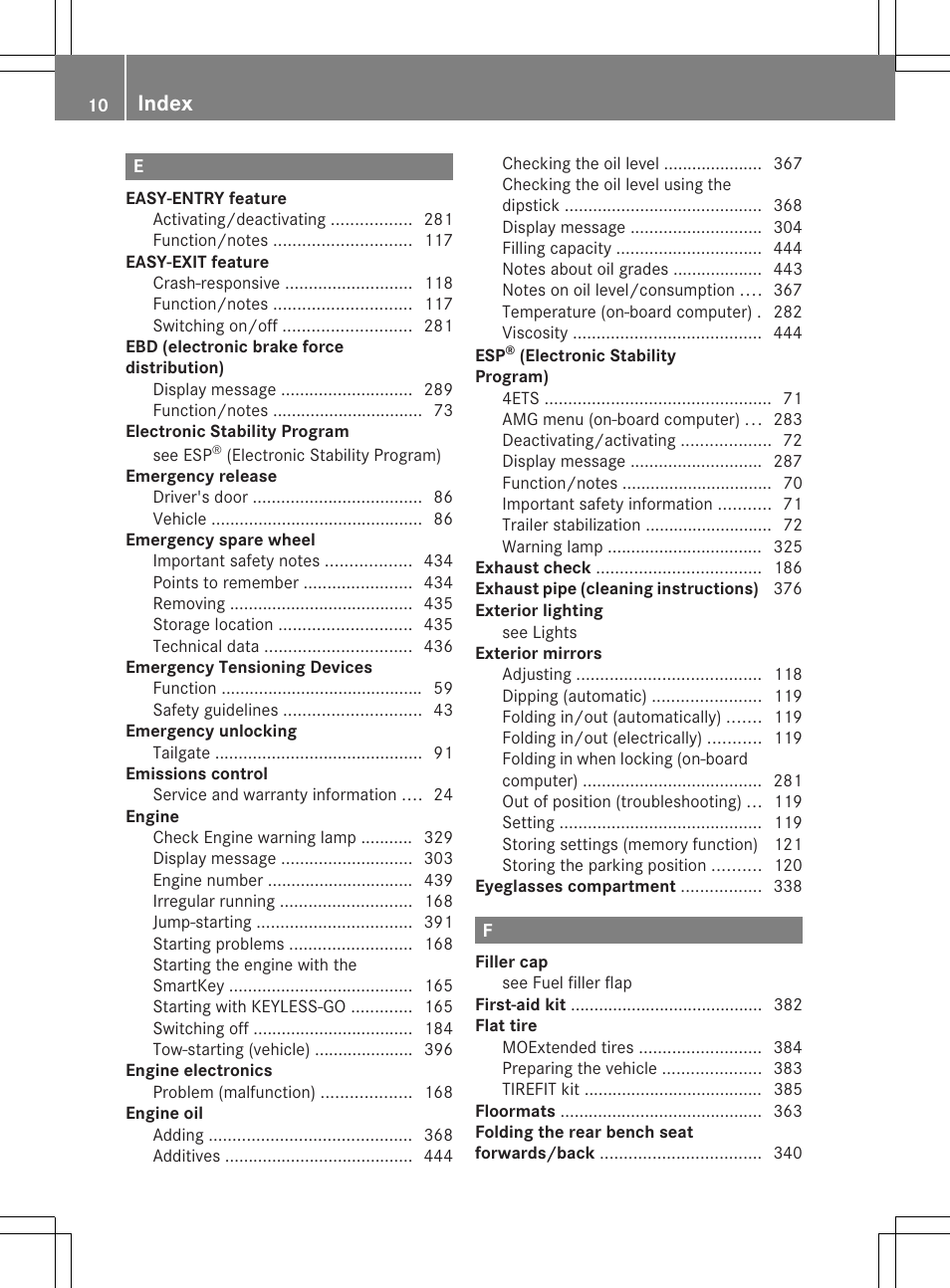 Index | Mercedes-Benz GL-Class 2013 Owners Manual User Manual | Page 12 / 454