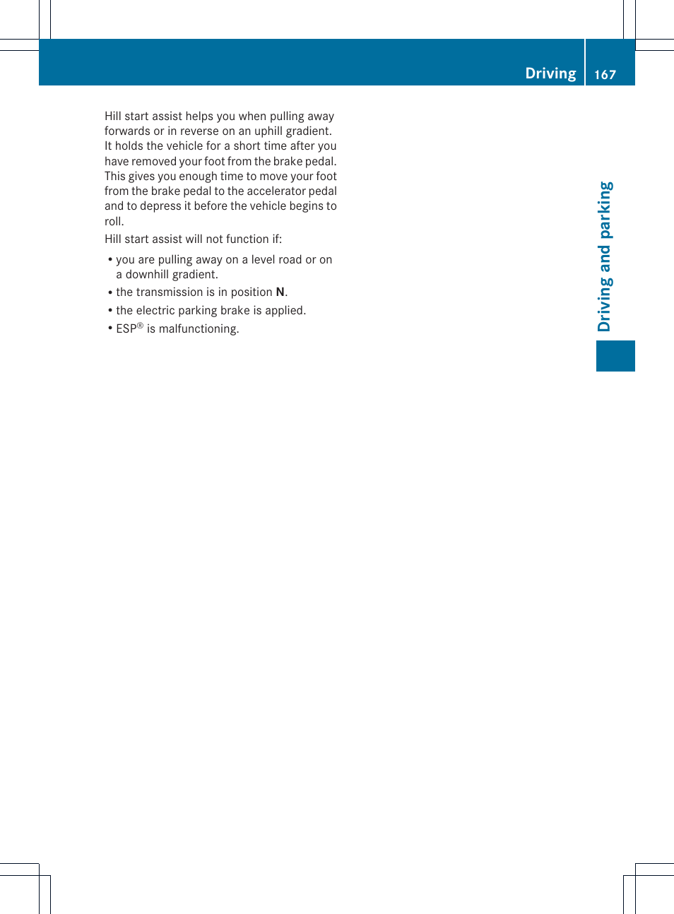Driving and parking, Driving | Mercedes-Benz GL-Class 2013 Owners Manual User Manual | Page 169 / 454